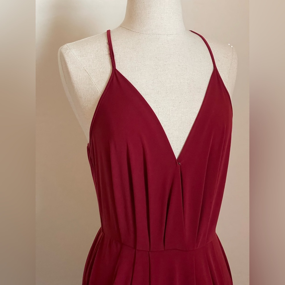 BCBGeneration Strapless Burgundy Dress